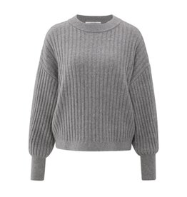 YAYA YAYA trui ronde halse lange mouwen Taupe grey