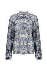 Geisha Geisha blouse blue silver
