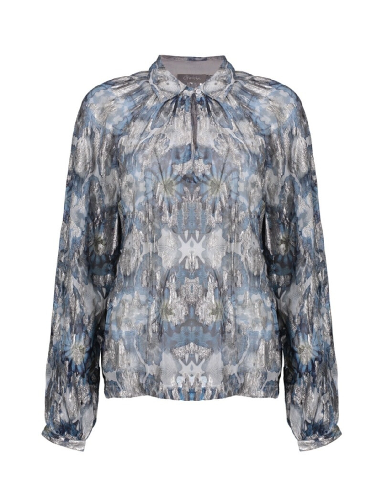 Geisha Geisha blouse blue silver