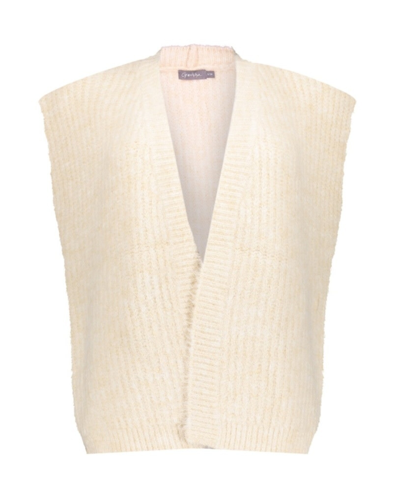 Geisha Geisha vest gilet mouwloos sand
