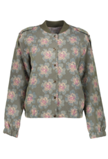 Geisha Geisha jacket print groen/coral