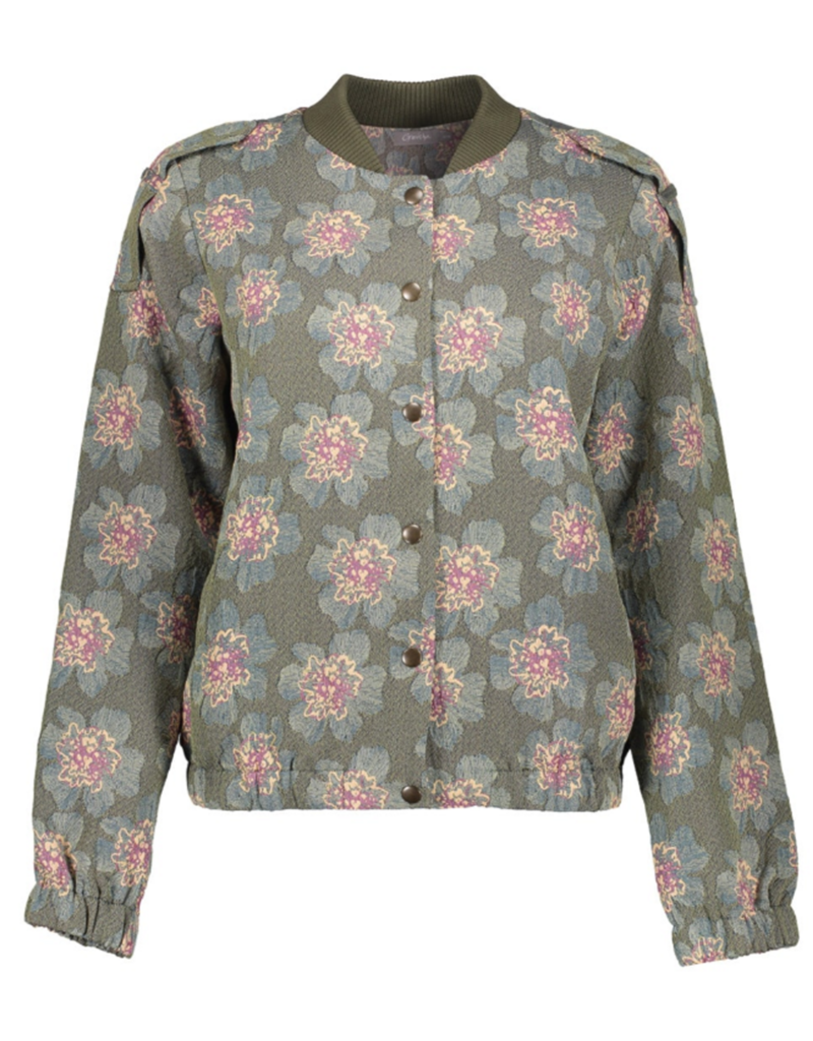 Geisha Geisha jacket print groen/coral