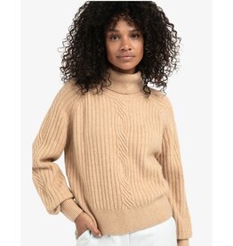 YAYA YAYA trui camel melange coltrui