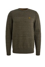 PME Legend PME Legend trui round neck groen melange