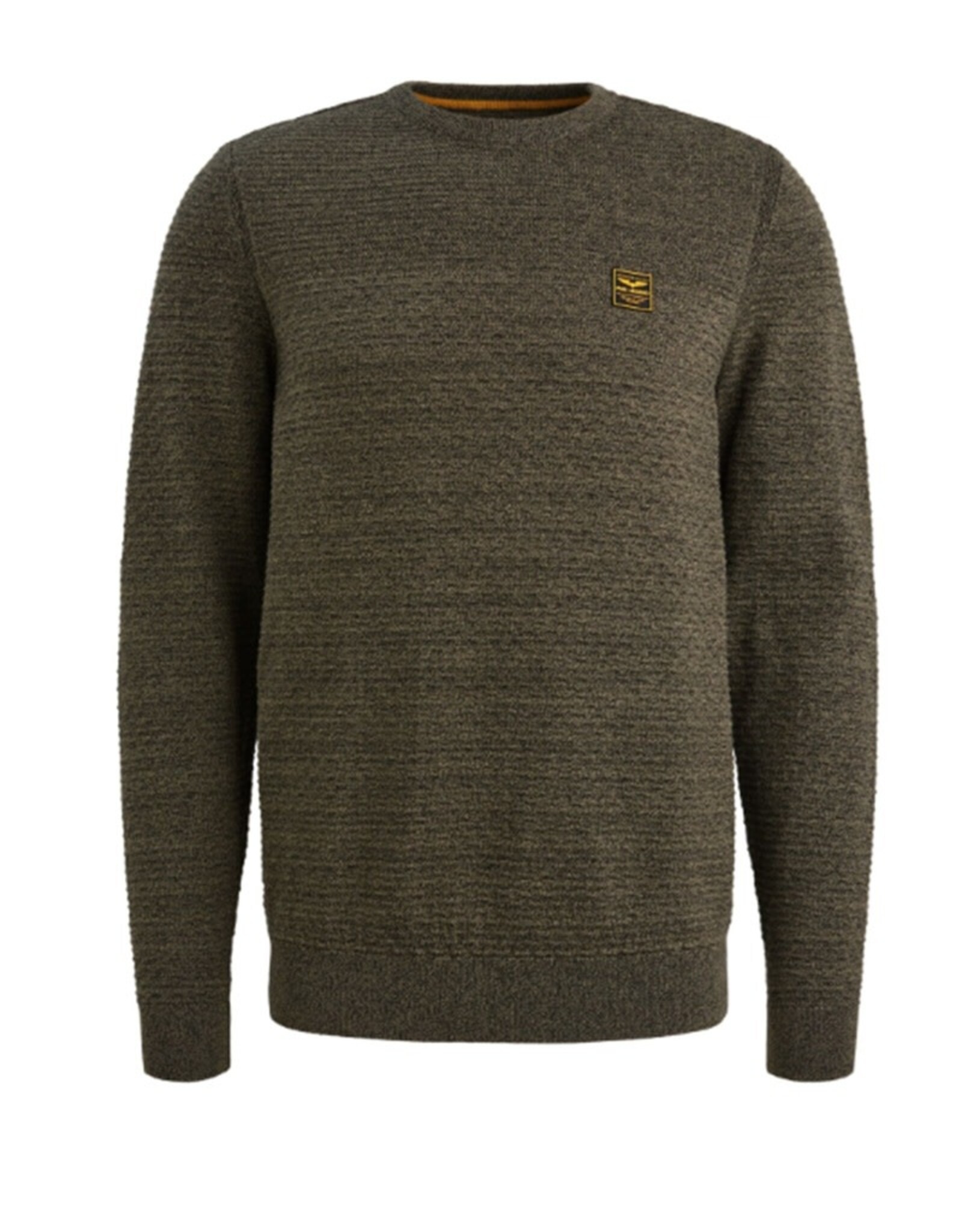 PME Legend PME Legend trui round neck groen melange