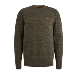 PME Legend PME Legend trui round neck groen melange