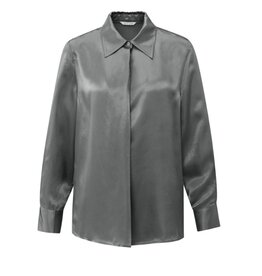 YAYA YAYA Satijnen blouse met klassieke kraag en verborgen sluiting