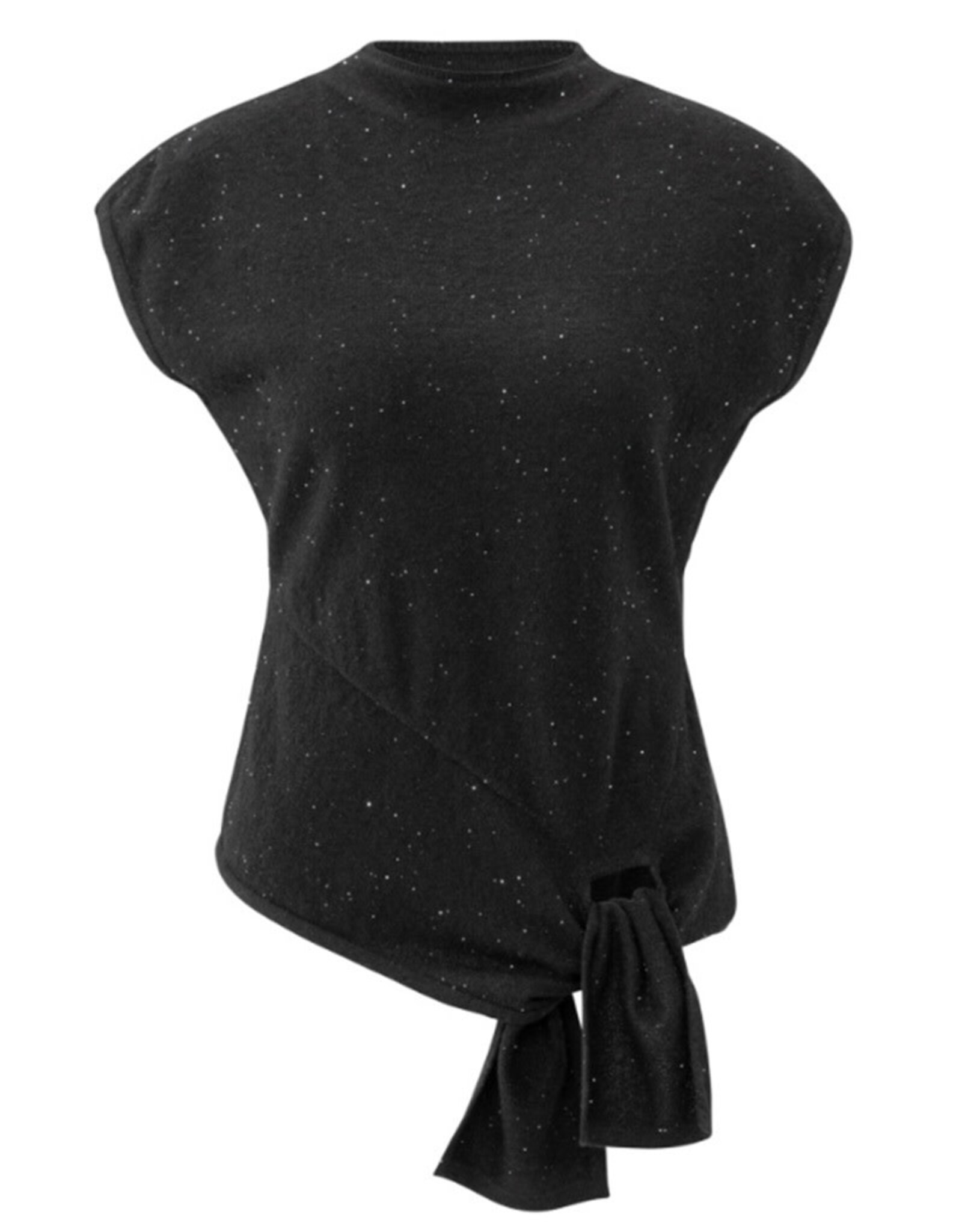 YAYA YAYA Mouwloze trui met knoopdetail en subtiele pailletten