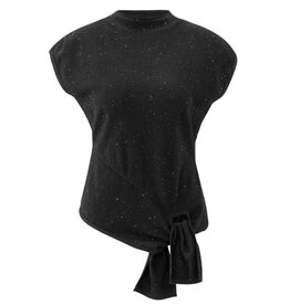 YAYA YAYA Mouwloze trui met knoopdetail en subtiele pailletten