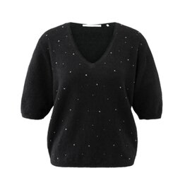 YAYA YAYA trui strass zwart