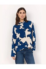 Soyaconcept Soyaconcept Vigdis blouse blauw ecru bloemprint