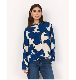Soyaconcept Soyaconcept Vigdis blouse blauw ecru bloemprint