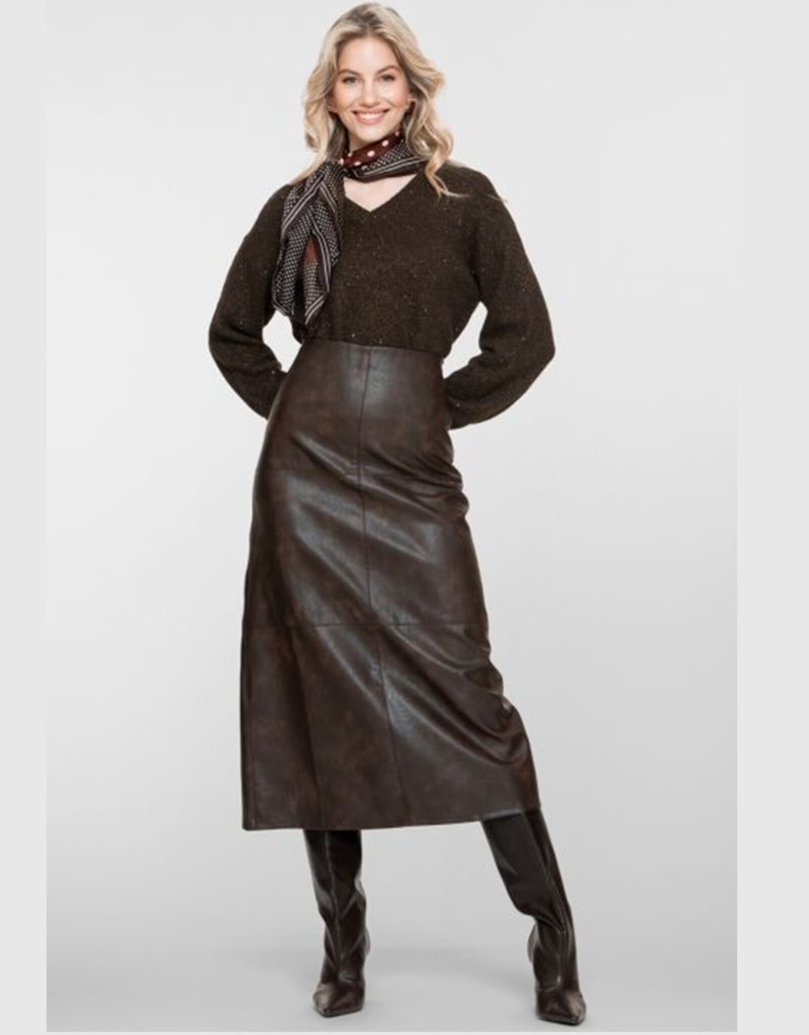 Geisha Geisha rok leather brown