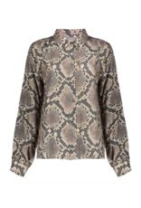 Geisha Geisha blouse animal print brown slangenprint