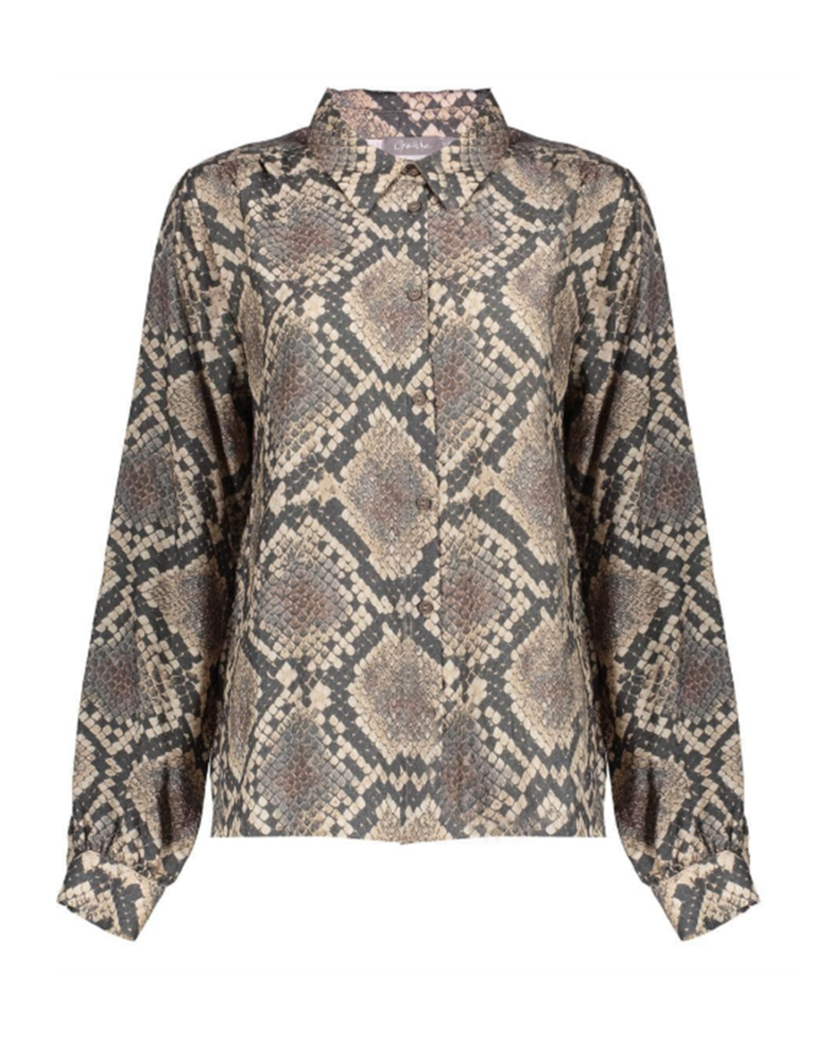 Geisha Geisha blouse animal print brown slangenprint