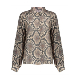 Geisha Geisha blouse animal print brown slangenprint