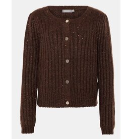 Geisha Geisha vest bruin knoop