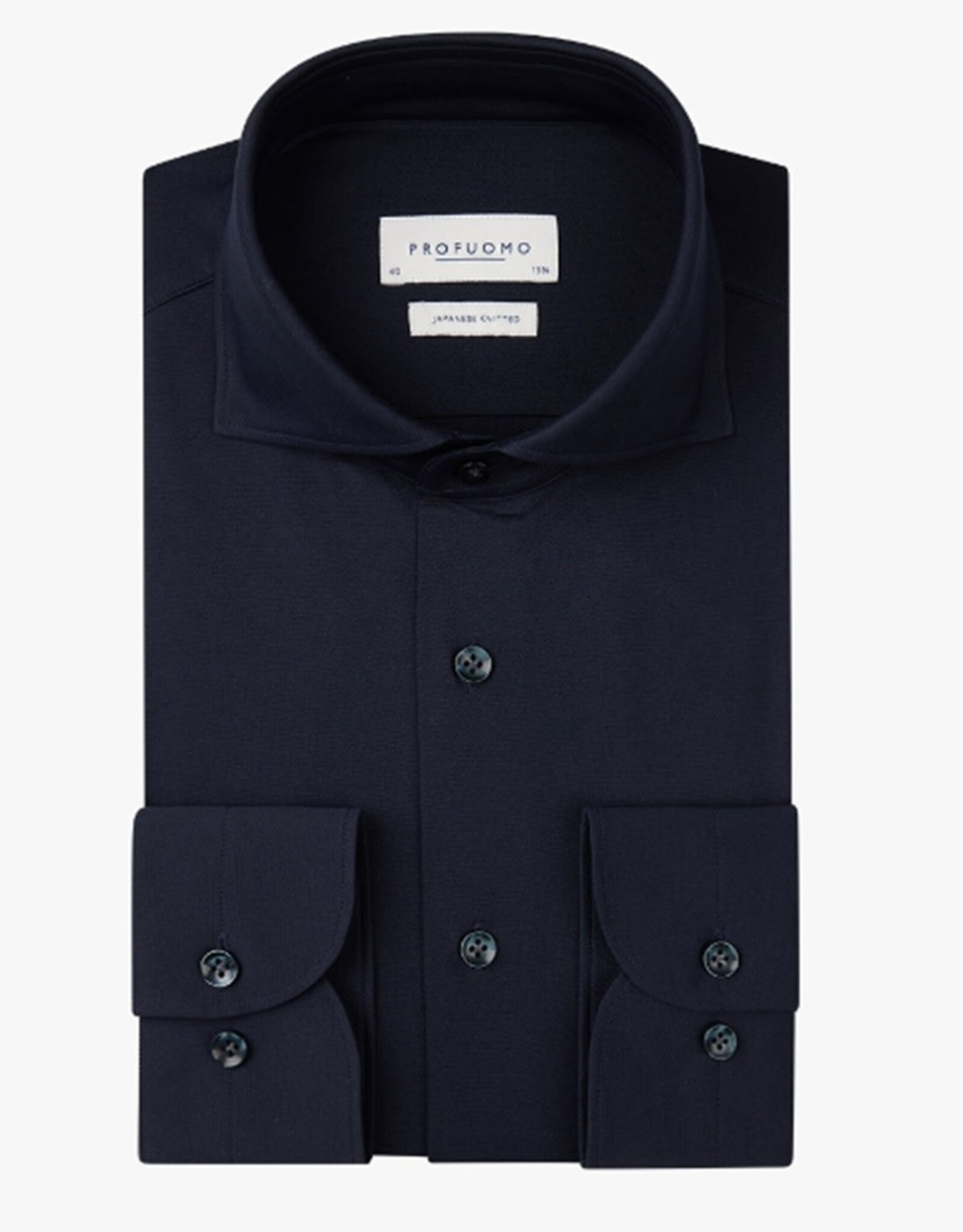 PROFUOMO Profuomo japanese knitted shirt dark navy