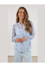 NUKUS NUKUS blouse Rosan Embroidery Ice