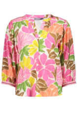 Geisha Geisha blouse kleurrijke botanische print