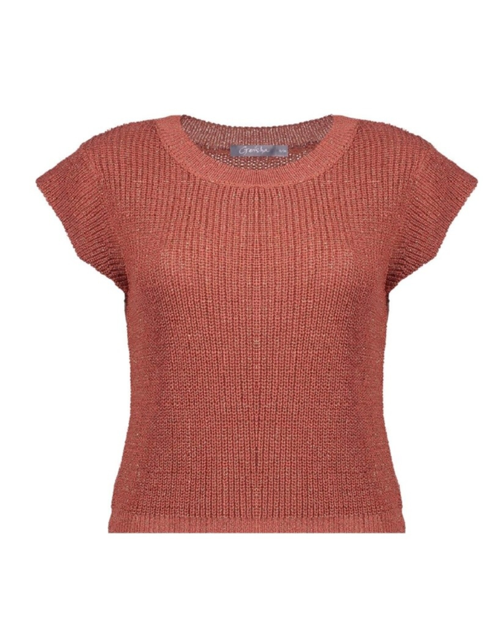 Geisha Geisha trui lurex stone red