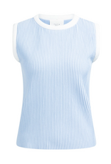 YAYA YAYA sleeveless ribbed sweater ice blue