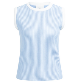 YAYA YAYA sleeveless ribbed sweater ice blue