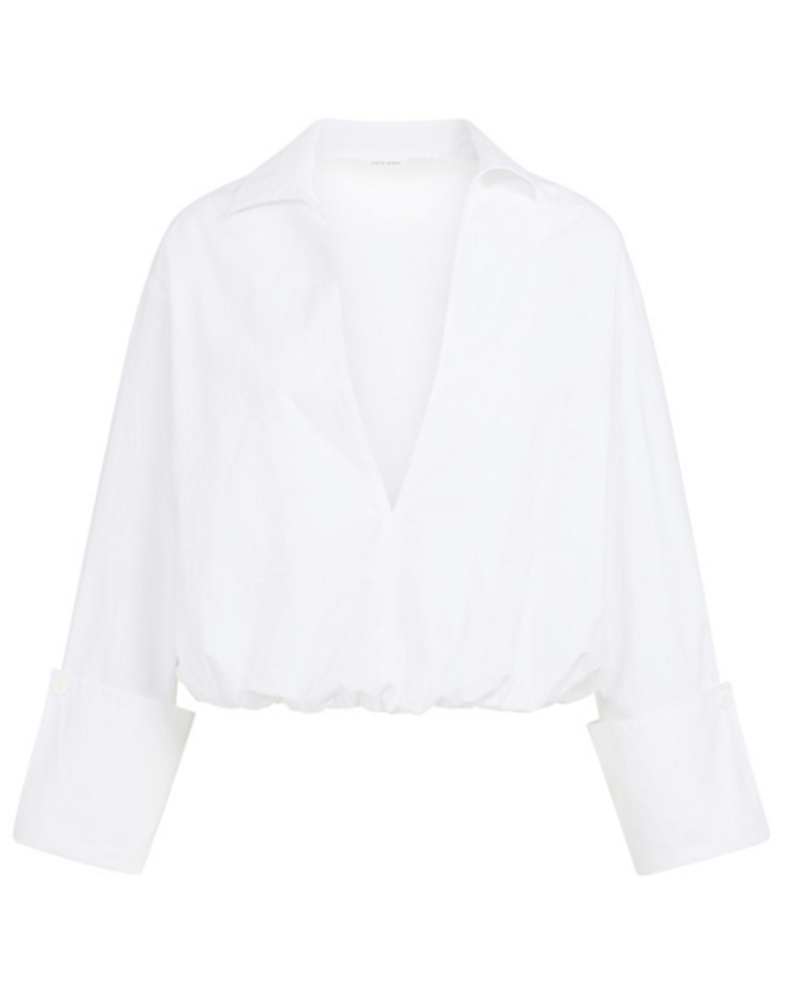 YAYA YAYA Blouse met ballonzoom en diepe V-hals wit