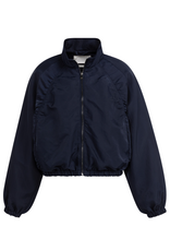 YAYA YAYA Kort oversized jack met plooidetails Navy
