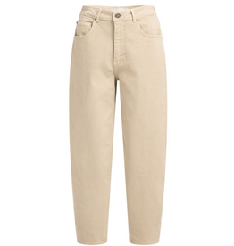 YAYA YAYA Barrel jeans met naaddetails Desert beige