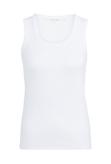 YAYA YAYA Geribd singlet met ronde hals Pure White