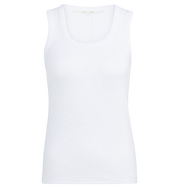 YAYA YAYA Geribd singlet met ronde hals Pure White