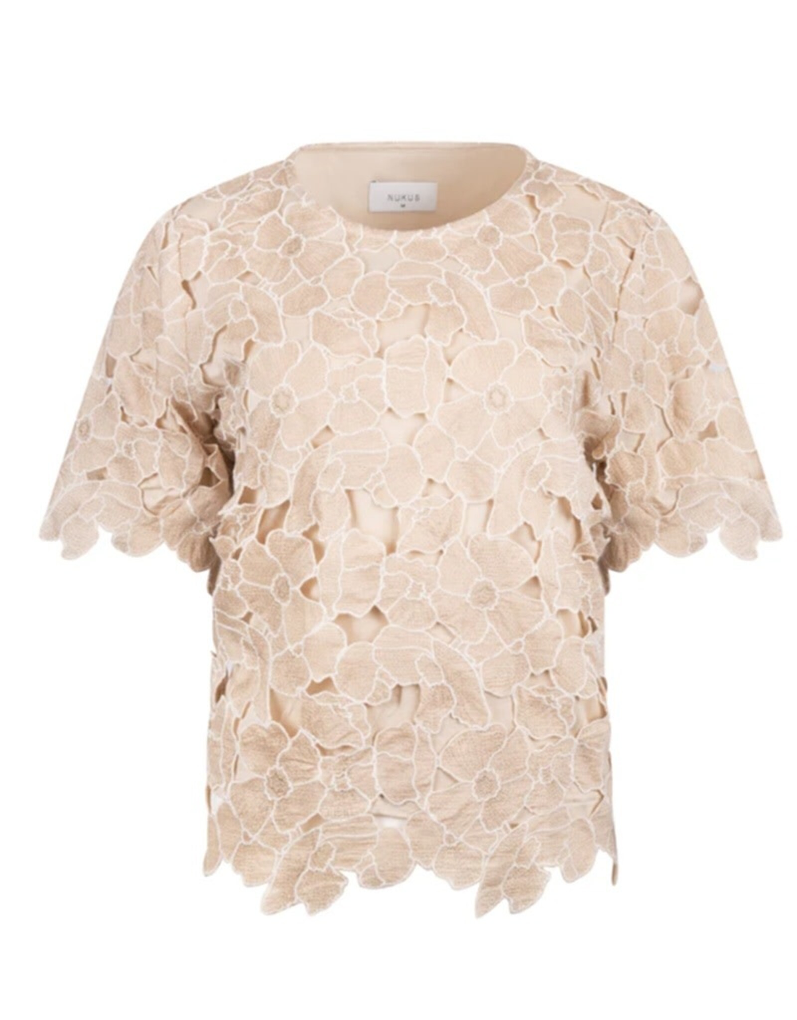 NUKUS NUKUS blouse Octavia flower sand gold