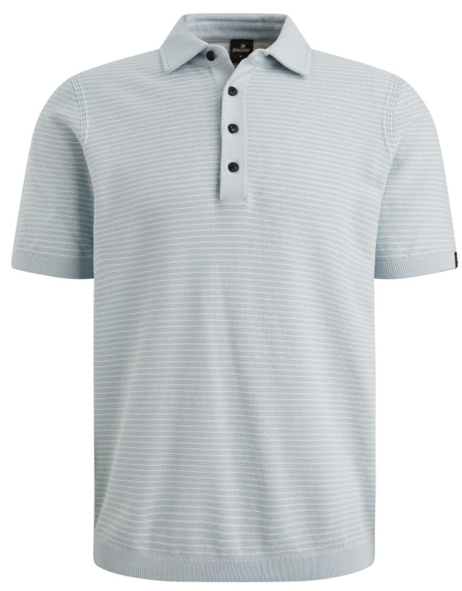Vanguard Vanguard polo streep beige lichtblauw