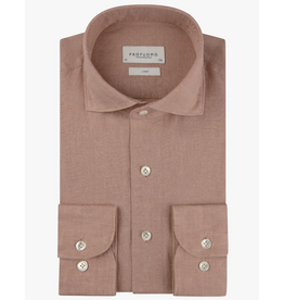 PROFUOMO Profuomo linnen overhemd Dark Pink