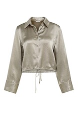 YAYA YAYA Satijnen blouse met trekkoordzoom