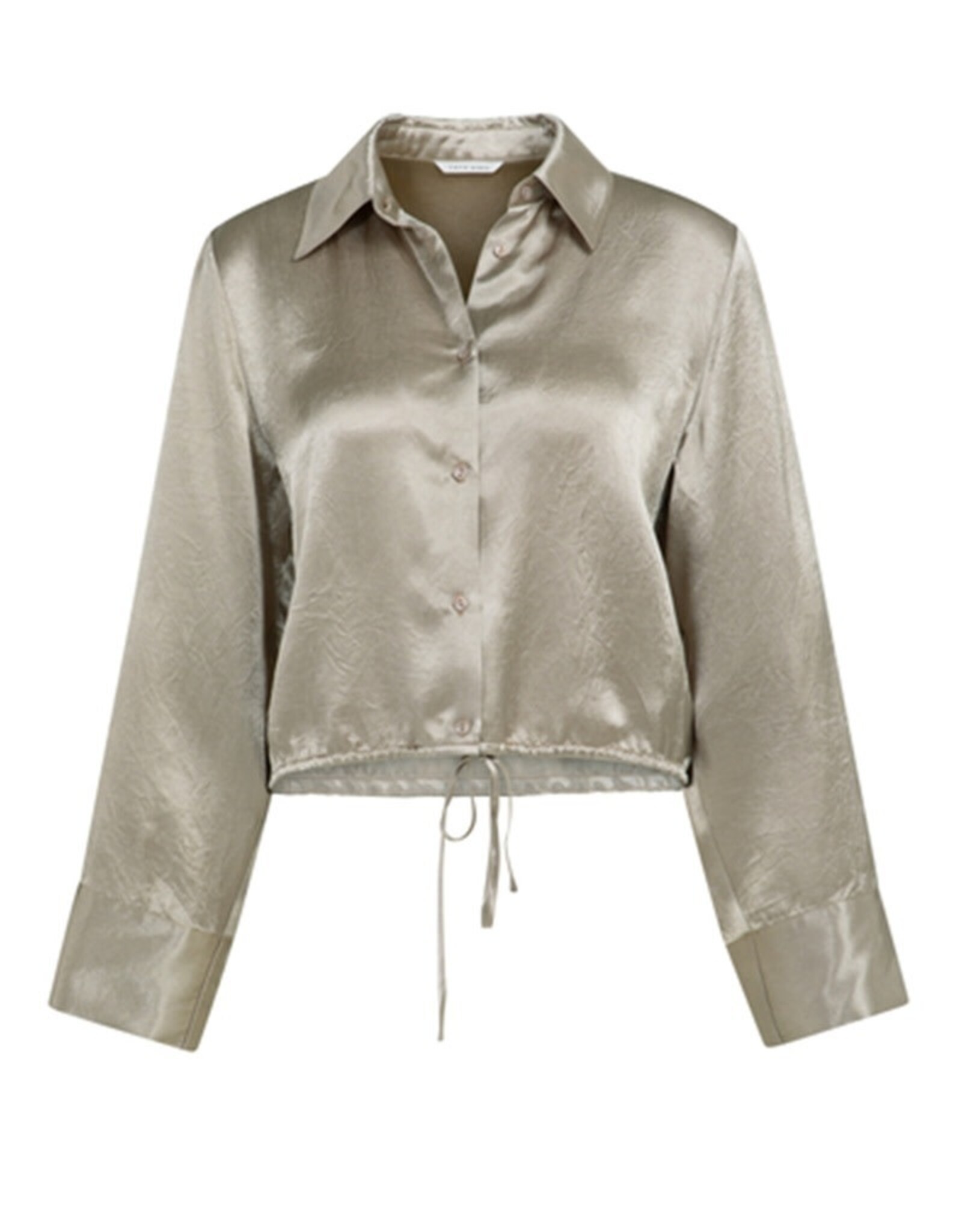 YAYA YAYA Satijnen blouse met trekkoordzoom