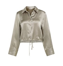 YAYA YAYA Satijnen blouse met trekkoordzoom