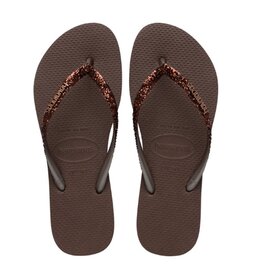 Havaianas slim Glitter bruin