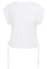 YAYA YAYA Top met korte mouwen en verstelbare koorden Pure White