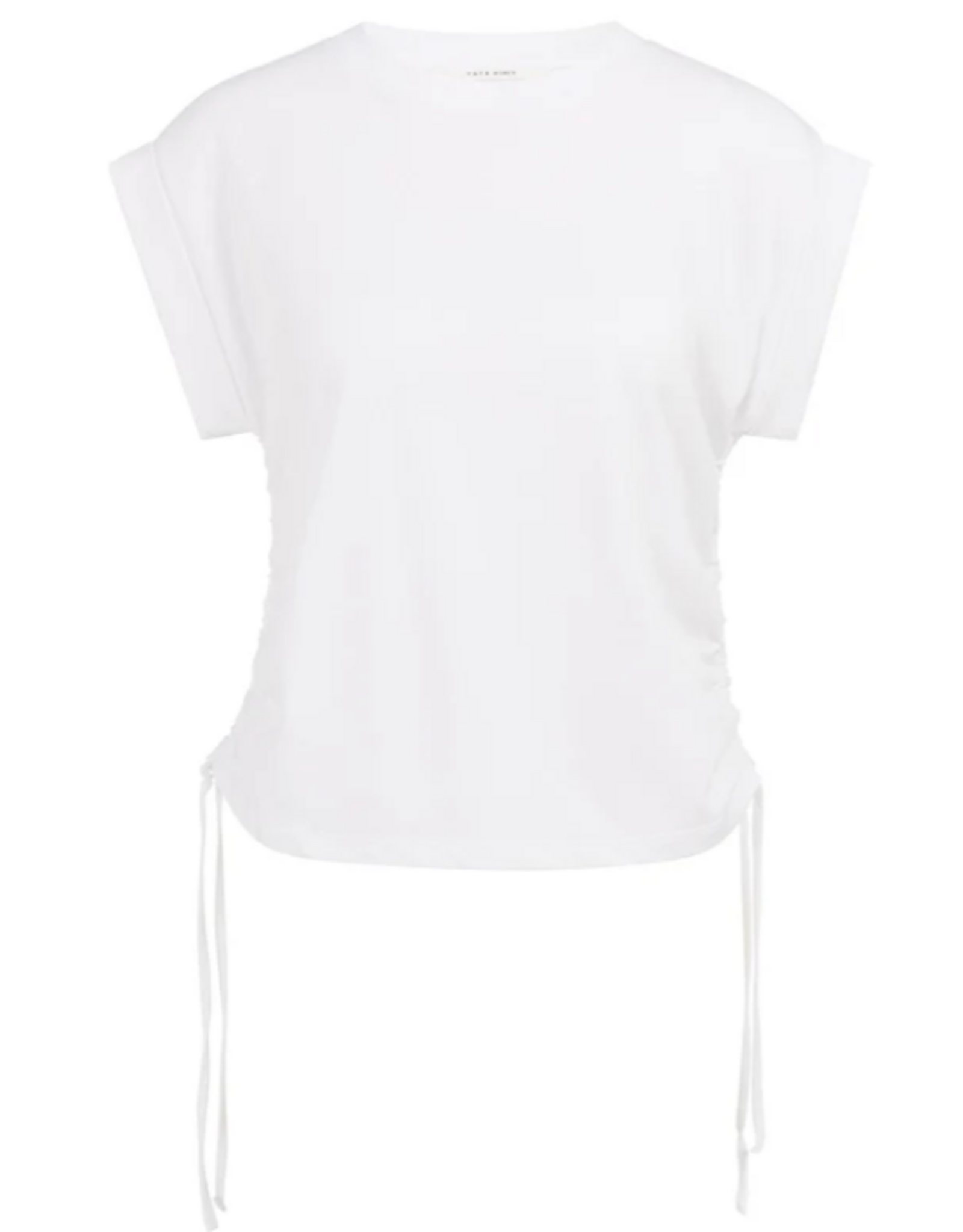 YAYA YAYA Top met korte mouwen en verstelbare koorden Pure White