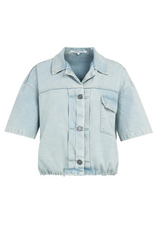 YAYA YAYA Oversized denim worker jack met korte mouwen