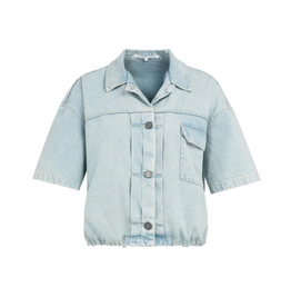 YAYA YAYA Oversized denim worker jack met korte mouwen