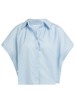 YAYA YAYA Mouwloze blouse met knoopdetails lichtblauw