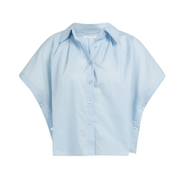 YAYA YAYA Mouwloze blouse met knoopdetails lichtblauw