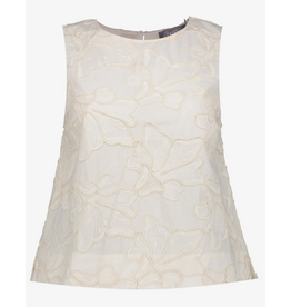 Geisha Geisha top met gestikte bloemdetails