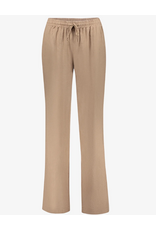 Geisha Geisha pantalon met linnenlook bruin