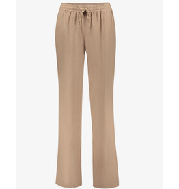 Geisha Geisha pantalon met linnenlook bruin