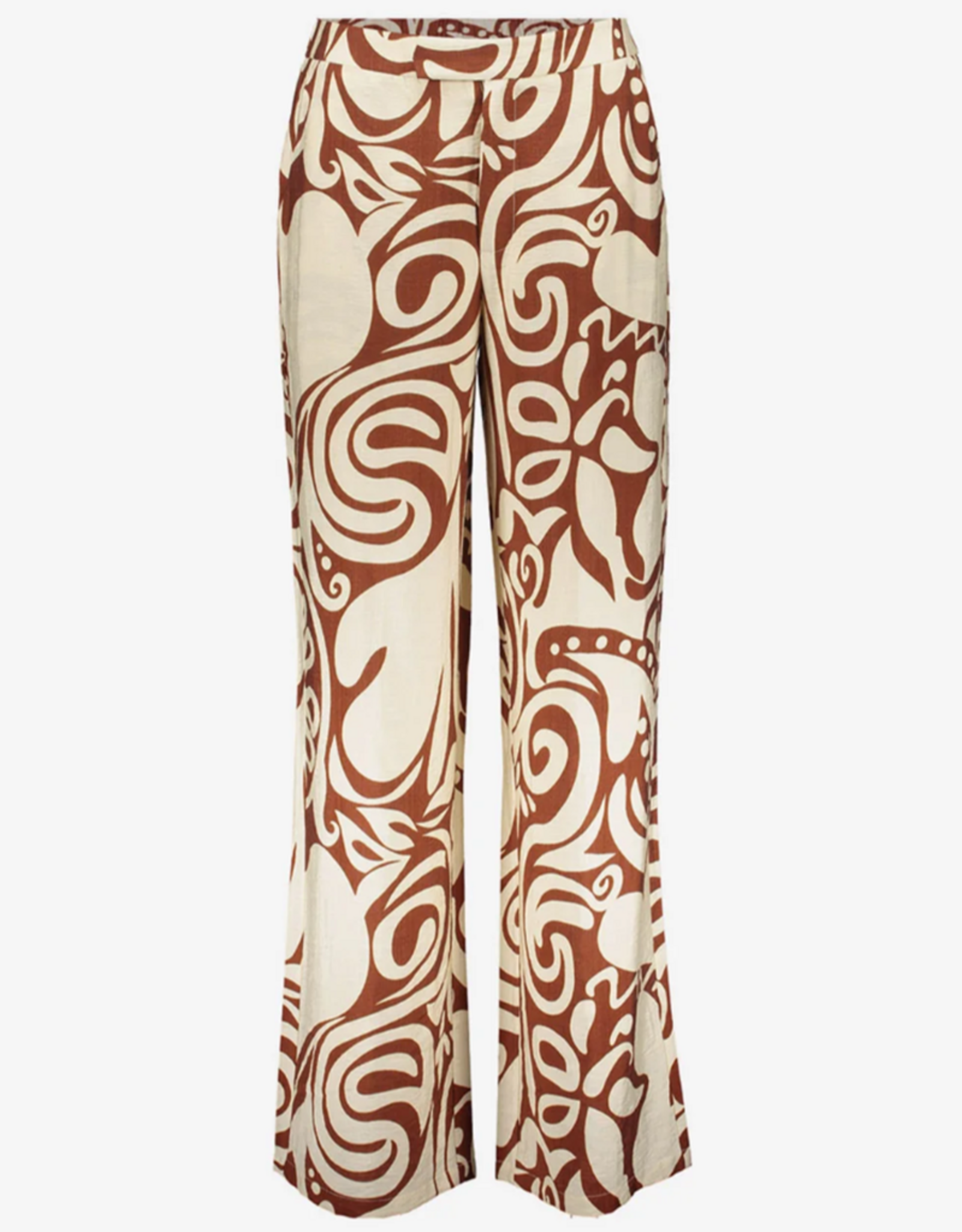 Geisha Geisha pantalon bi-color swirl print