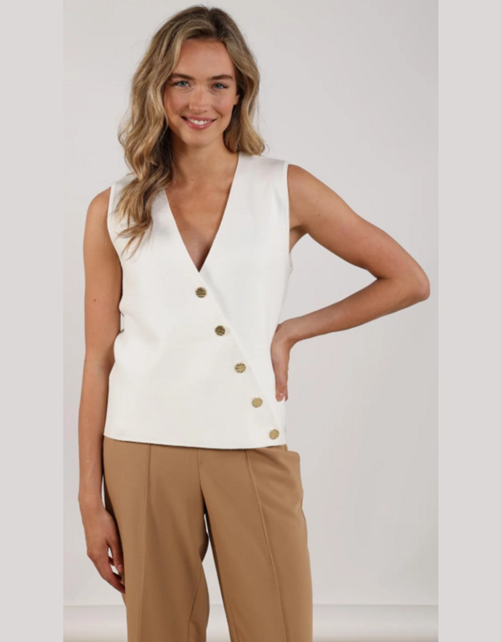 NUKUS NUKUS Vera Gilet Offwhite